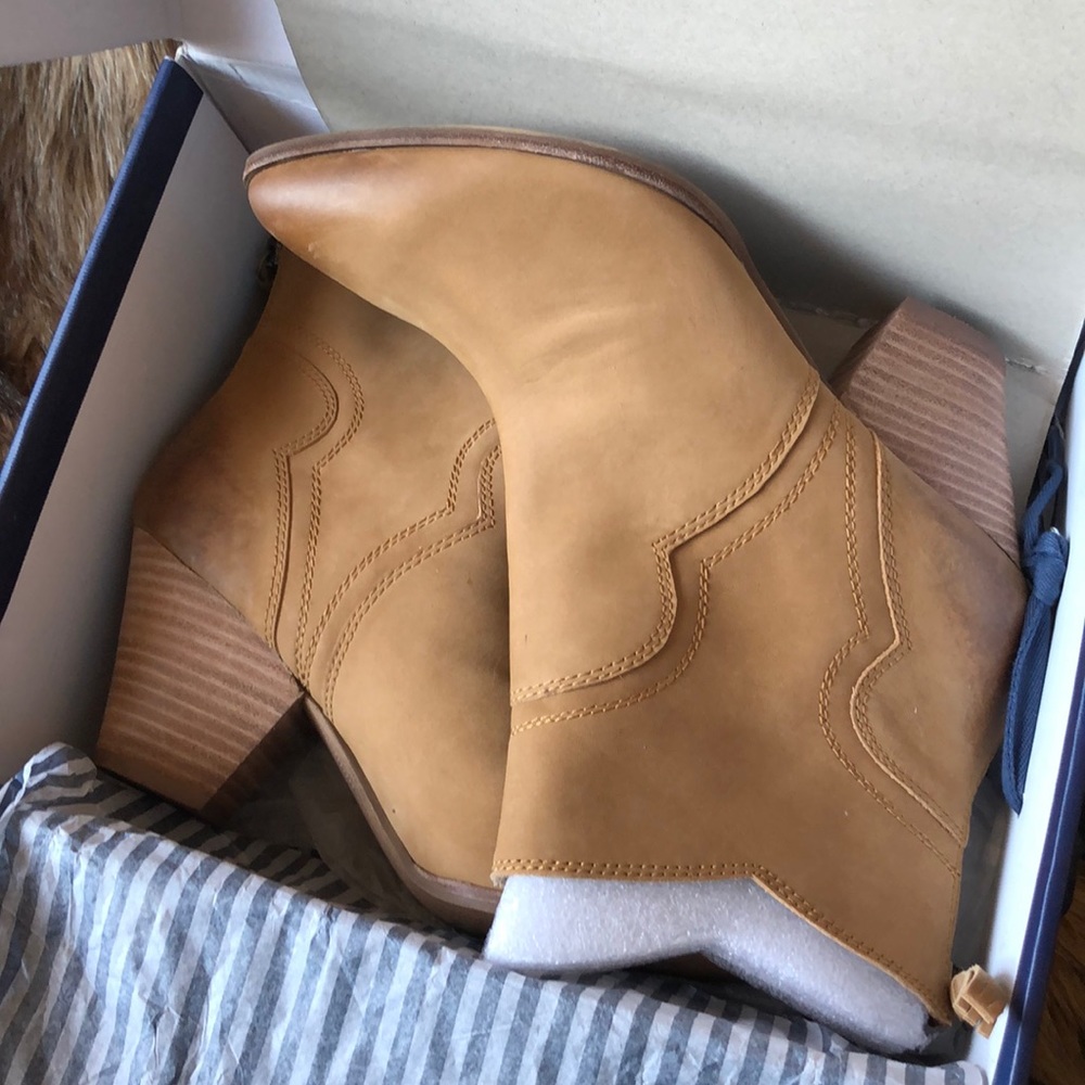 Splendid ASHER Leather Bootie,Sz: 10,Maple Nubuck - Picture 2 of 8